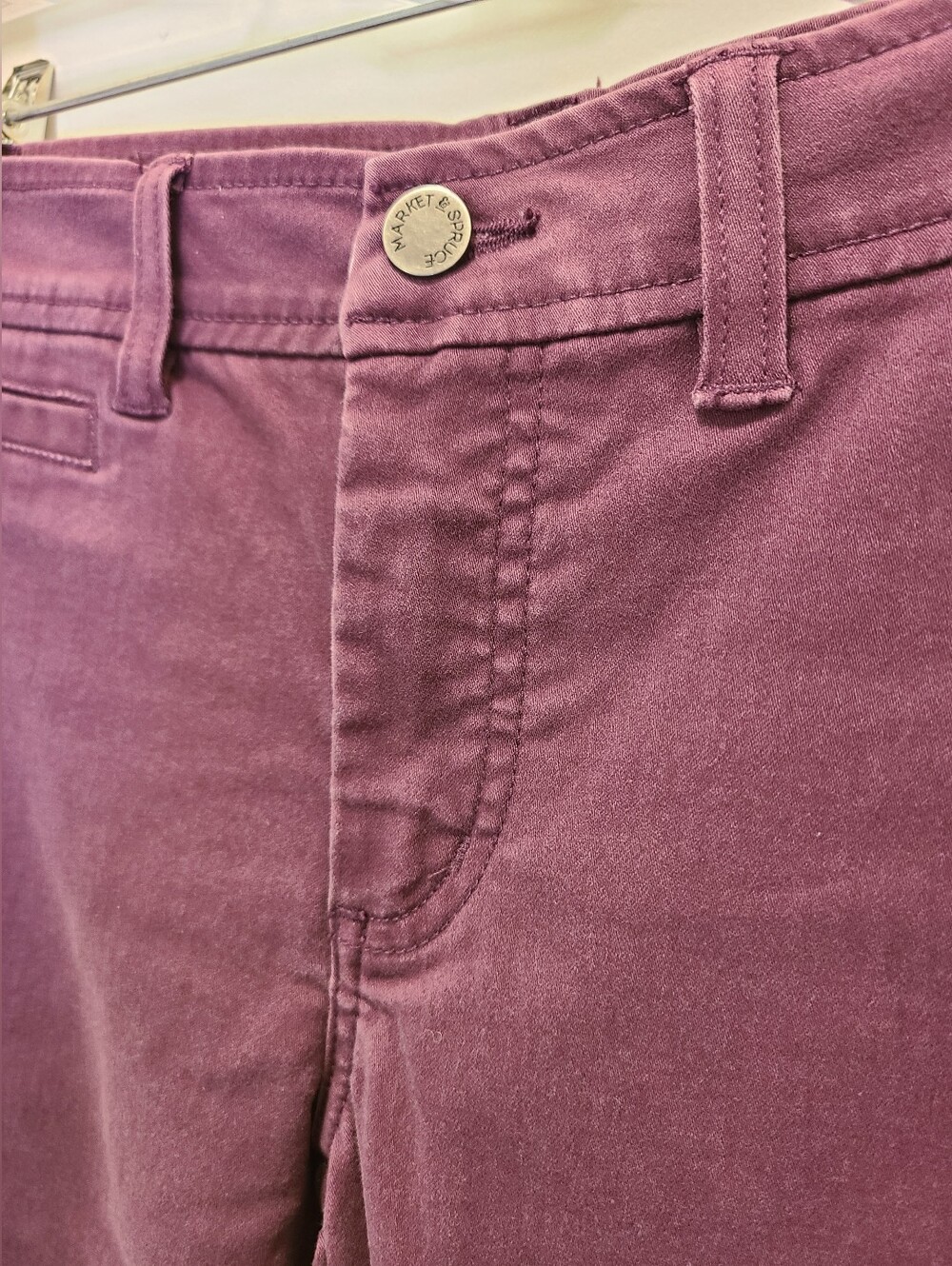 Stitch Fix Market & Spruce Purple Maroon Skinny Chinos Women's Size 4 - Picture 3 of 6